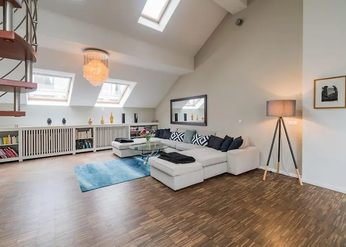 Apartmán Ruhige Dachwohnung Mit Terrasse Mitte - Spacious Modern Rooftop Loft In Mitte